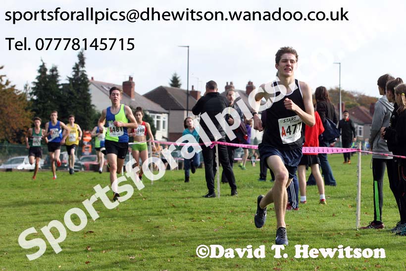 Mens under-17s Northern Cross Country Relays, Graves Park, Sheffield. Photo: David T. Hewitson/Sports for All Pics